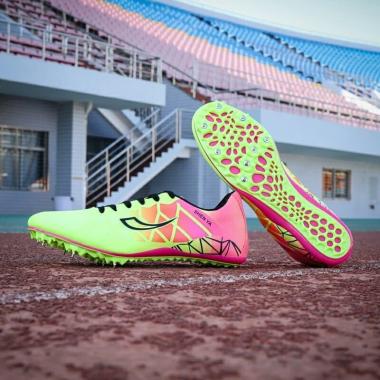 spike shoes running sprint shoes sepatu sprint sepatu lari no 33 sd 45 Ungu - 36