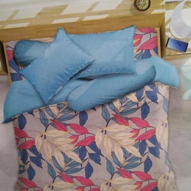 Bedcover Set- Sprei- Bedcover My Love Motif Baru Ukuran 160X200 Biru Bohemian