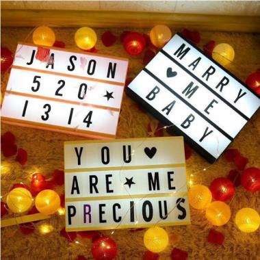 Lampu Neon Box A4 Message Letter Light Box Neon Box Besar 1020-300
