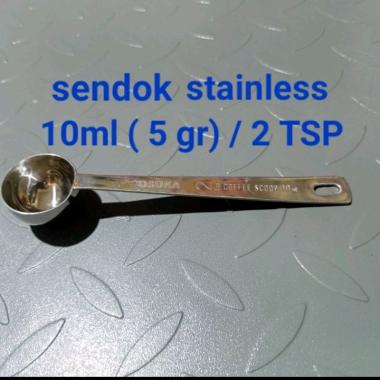 Sendok Takar Stainless 10ml ( 5gr ) - Sendok Takar Stainless 2 Sendok Teh ( Tsp )