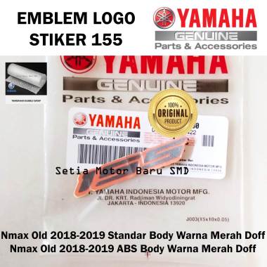 Emblem Logo Stiker 155 BV4-30 Nmax N Max Old Merah Doff Asli Original Yamaha Surabaya BV4F173E3000