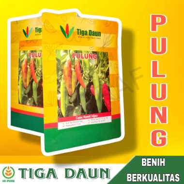 Benih Cabe Rawit Hijau Tipe Merunduk PULUNG 10 gram Cap Tiga Daun