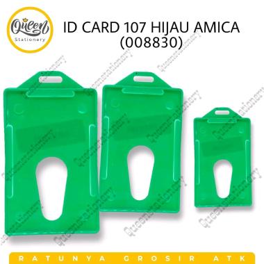 (1 PCS) ID CARD 107 AMICA / ID CARD PLASTIK WARNA / TEMPAT KARTU IDENTITAS / ID CARD WARNA / NAME TA