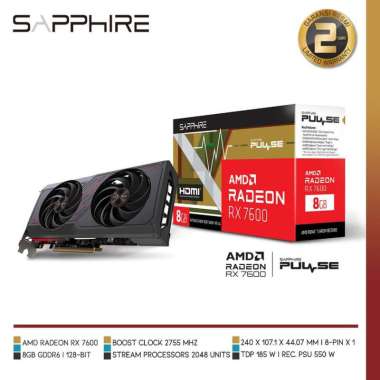 SAPPHIRE PULSE AMD Radeon RX 7600 8GB