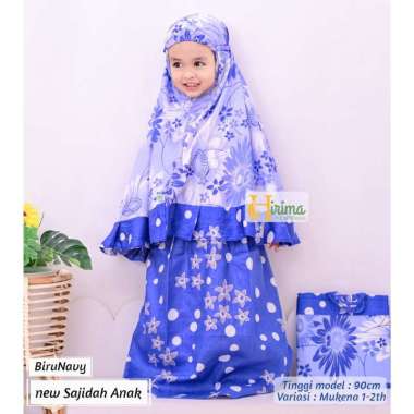 Mukena anak murah | mukena adem bahan rayon untuk umur 7 tahun Navy Sajidah