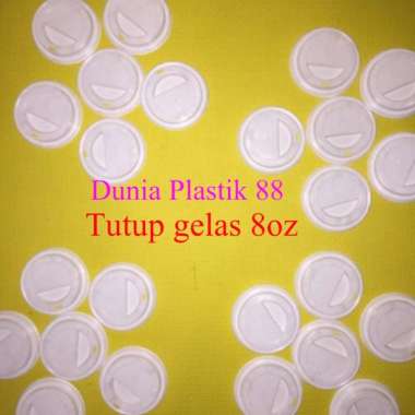 isi 50pcs TUTUP PAPER CUP 8oz gelas kertas paper cup 8oz coffe kopi kertas warna hitam putih HITAM