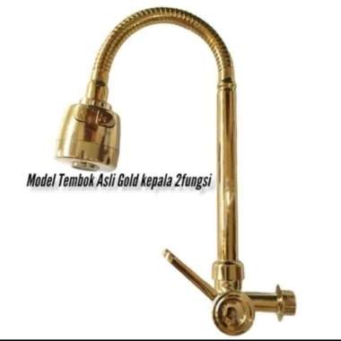 KRAN FLEKSIBEL GOLD DINDING/KERAN KITCHEN SINK TEMBOK GOLD/KRAN DAPUR DINDING