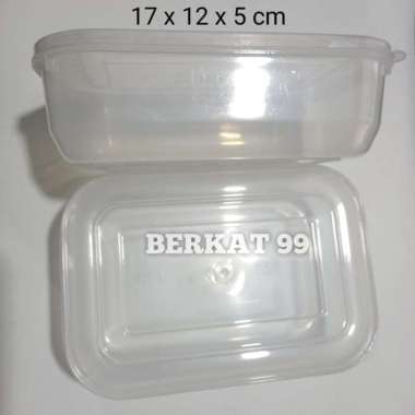 KOTAK / TEMPAT MAKAN / BOX PLASTIK PLASTIK BENING 850ml / LUNCH BOX