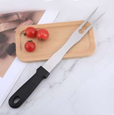 Garpu Daging Steak Panggang BBQ / Garpu Daging Barbeque Tusuk Daging Garpu Jumbo Stainless Handle Pl