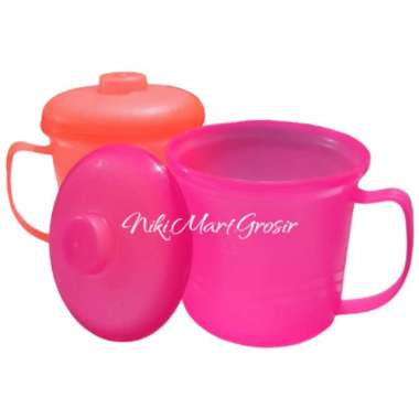 Gelas Mug Cangkir Plastik Tutup / Gelas Tutup Plastik Italy
