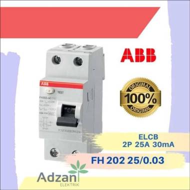 ABB ELCB/RCCB 2P 25A 30mA FH202 2CSF202006R1250 Rumah