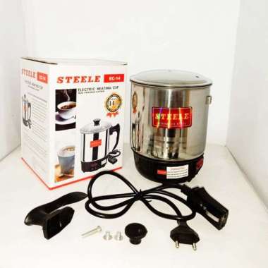 Electric Heating Cup / Teko Pemanas Air 14cm / Mug Pemanas Air Itami Steele