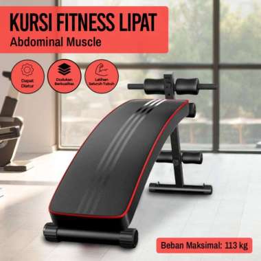 Kursi Gym Bench Press Adjustable Foldable Dumbbell Sit Up Exercise AD-177