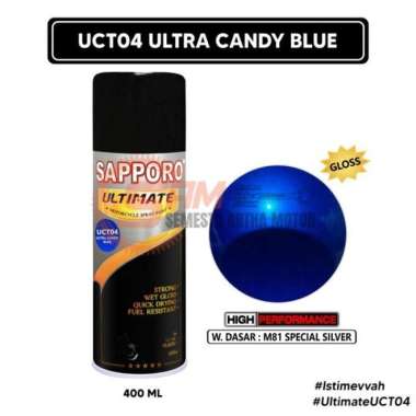 Pilox Sapporo Ultimate UCT04 Ultra Candy Blue Biru Cat Semprot Pilok UCT04 CanBlue