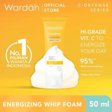 Wardah C-defense Energizing Whip Foam 50ml - Sabun Wajah Wardah Defense