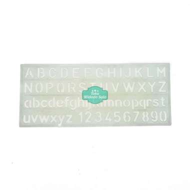 Penggaris Cetakan Huruf 6x15cm 10mm Mal Angka Besar Alfabet Abjad - 1 Buah