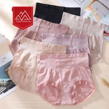 Celana Dalam Wanita Korset Wanita Pengecil Perut Motif Renda CD Ungu