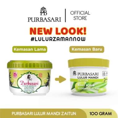 Purbasari Lulur Mandi 100gr - Lulur Badan Purbasari Zaitun