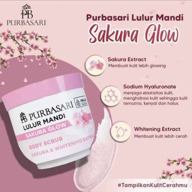 Purbasari Lulur Mandi 100gr - Lulur Badan Purbasari Sakura