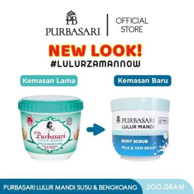 Purbasari Lulur Mandi 100gr - Lulur Badan Purbasari Susu Bengkoang
