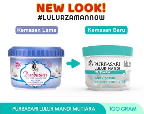 Purbasari Lulur Mandi 100gr - Lulur Badan Purbasari Mutiara