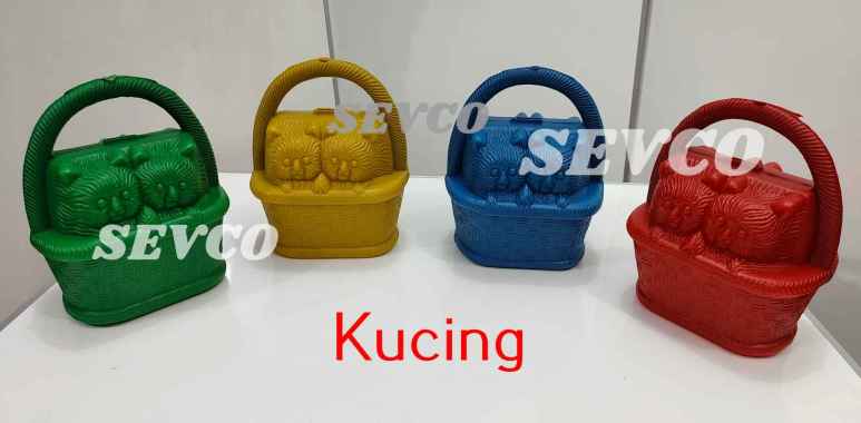 CELENGAN PLASTIK TONG/ AYAM/ KERANJANG KUCING/ GEMBOK / PANDA/ NANAS Tong Kecil