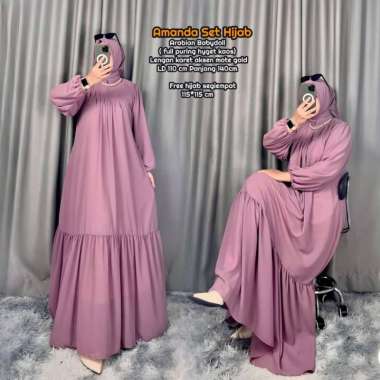 Zigzag Dress Set Hijab - One Set Wanita Seruti Premium Setelan Wanita Gamis Terbaru Set HIjab Segiem