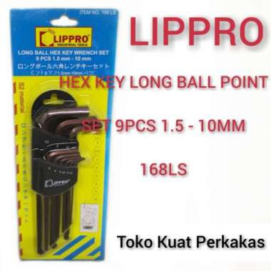 LIPPRO LONG HEX KEY WRENCH SET 168LS / KUNCI L SET LONG