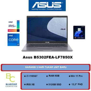 Asus ExpertBook B5302FEA-LF7850X i7-1165G7 8GB 512GB 13.3″ Win 11 Pro