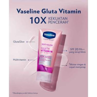 Vaseline Healthy Bright Vitamin Body Serum Soft Glow 180ml - Lotion Vaselin Soft 180 ml