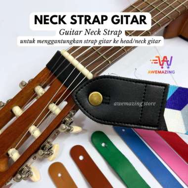 Neck Strap Gitar Guitar Neck Strap Head Universal / Connector Tali Gitar Pengganti End Pin Pink