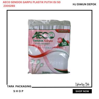 AECO SENDOK GARPU PLASTIK ISI 50 (2 in 1) Sendok garpu 2in1 hitam