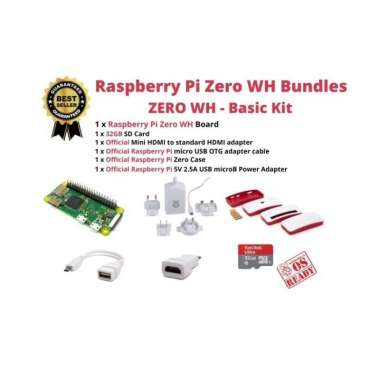 Raspberry Pi Zero WH (Pre-soldered with headers) Bundles Basic Kit