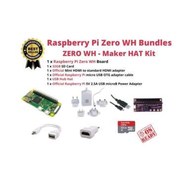 Raspberry Pi Zero WH (Pre-soldered with headers) Bundles MAKER HAT KIT