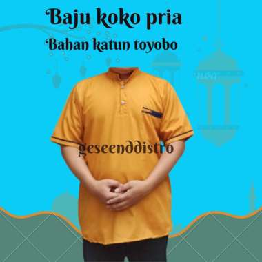 baju koko pria baju koko terbaru BAJU KOKO MUSTARD XL