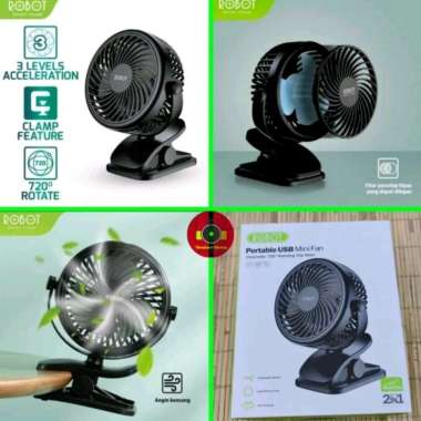 ROBOT RT-BF10 Kipas Angin Portable USB Mini Fan 2000mAh RTBF10 Putih