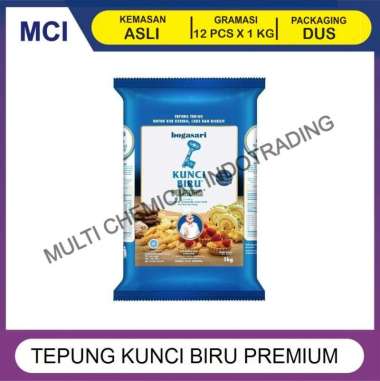 KUNCI BIRU TERIGU PREMIUM 1 KG - 1 DUS 12 PCS / TEPUNG TERIGU