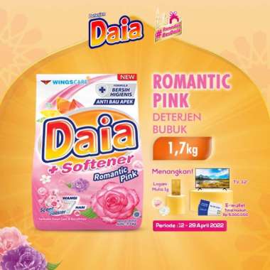 Promo Harga Daia Deterjen Bubuk + Softener Pink 1700 gr - Blibli
