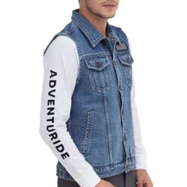 Rompi Eiger Barier Denim Vest 7649 Blue