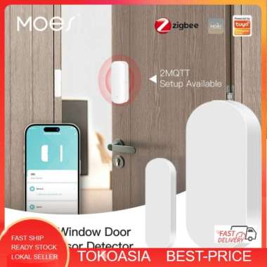 (Zigbee)(MOES/TUYA) Smart Window Door Gate Sensor Detector Smart Home Security Alarm System Smart Li