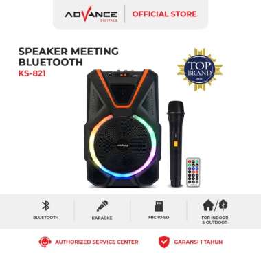 Advance KS821 Speaker Meeting Bluetooth Salon Aktif 8" Gratis Microphone Wireless 2 Microphone
