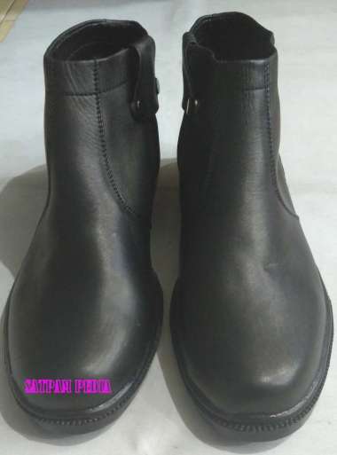 Sepatu Kulit Resleting Doff AR - Sepatu PDH - Sepatu Dinas 43