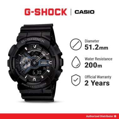 G-Shock GA-110-1BDR Jam Tangan Unisex Original Analog Digital Black
