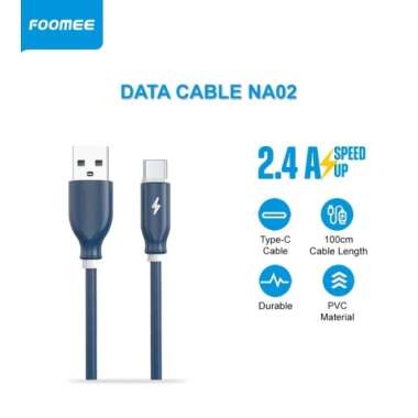 FOOMEE DATA CABLE TYPE-C USB 2.4A FAST CHARGER NA02