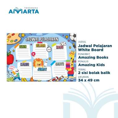 Poster Jadwal Pelajaran White Board