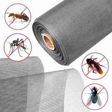 Kasa Jaring Nyamuk Ventilasi Jendela Anti Nyamuk Serangga Mosquito Net Abu-abu