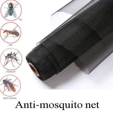 Kasa Jaring Nyamuk Ventilasi Jendela Anti Nyamuk Serangga Mosquito Net Hitam