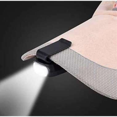 Senter Jepit Topi Mini LED Senter Mancing Outdoor Hiking Lampu Mini