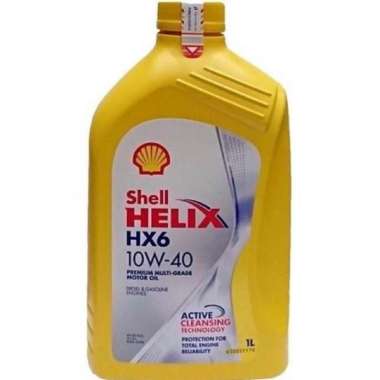 OLI SHELL HELIX HX6 10W40 1L - OLI MOBIL BENSIN/DIESEL & MOTOR MATIC