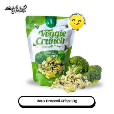 Roux Veggie Broccoli Crunch 50g - Keripik Sayur Brokoli Kering Healthy